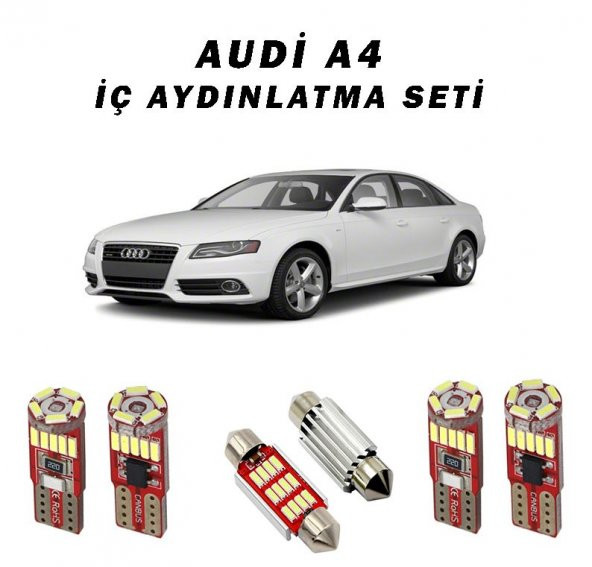 AUDİ A4 (2009-2014) İÇ AYDINLATMA BEYAZ AMPUL SETİ (CANBUS)