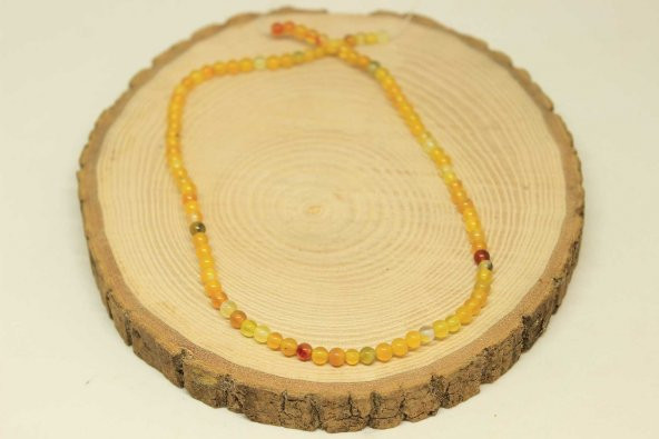 Akik Taşı Dizi 4mm (27845) - Resim 3