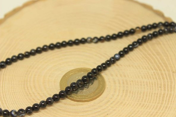 Akik Taşı Dizi 4mm (27855) - Resim 2