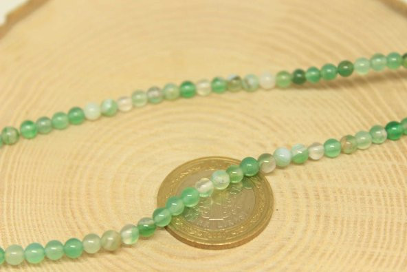 Akik Taşı Dizi 4mm (27860) - Resim 2