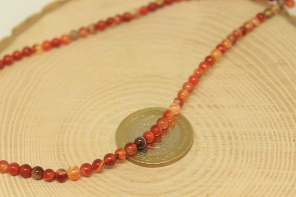 Akik Taşı Dizi 4mm (27880) - Resim 2