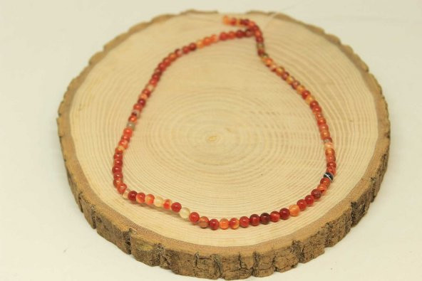 Akik Taşı Dizi 4mm (27880) - Resim 3