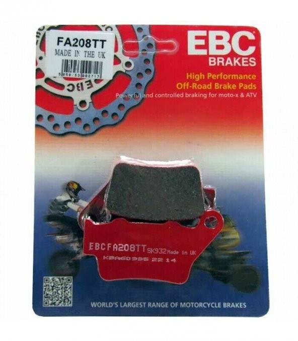 Ebc Fa208Tt 2020-2023 CF Moto 650MT Uyumlu Arka Fren Balatası Karbon Balata ürün görseli 1