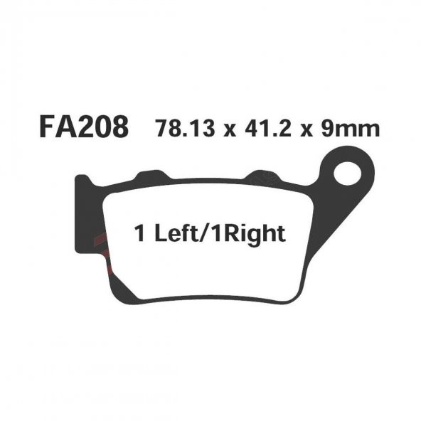Ebc Fa208Tt 2020-2023 CF Moto 650MT Uyumlu Arka Fren Balatası Karbon Balata - Resim 3
