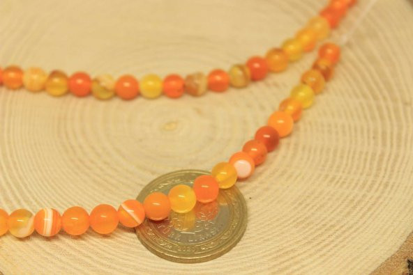 Akik Taşı Dizi 6mm (27885) - Resim 2