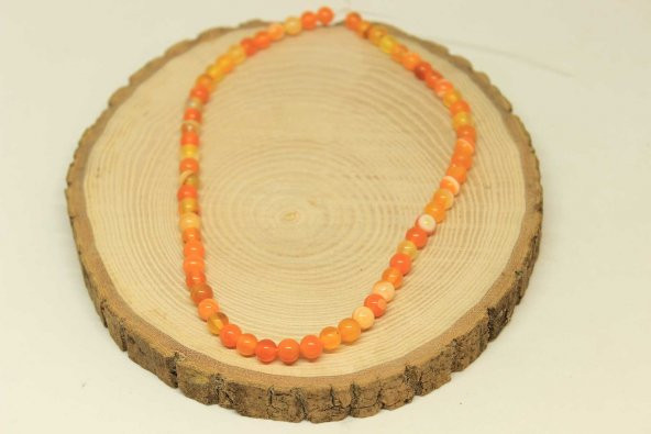 Akik Taşı Dizi 6mm (27885) - Resim 3