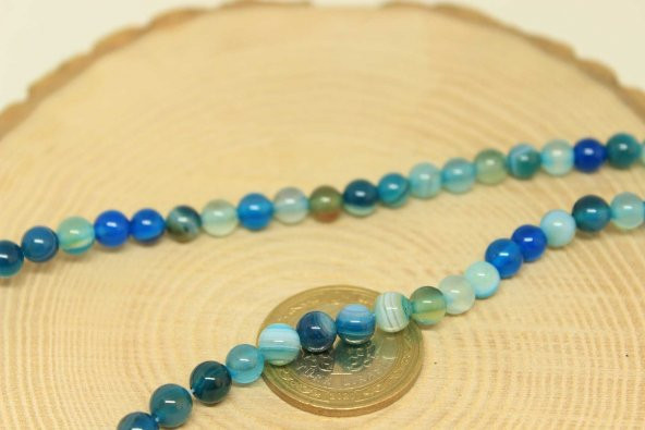 Akik Taşı Dizi 6mm (27895) - Resim 2