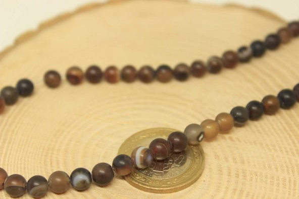 Akik Taşı Dizi 6mm (27905) - Resim 2