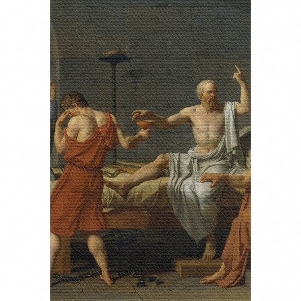 Duvar Örtüsü Baldıran Zehri Içen Sokrates Kaliteli Kanvas Duvar Halısı 100 x 65 cm - 2