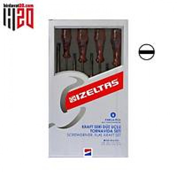 İzeltaş Kraft Seri Düz Uçlu Tornavida Seti (8 Parça) 4100008108 - 2