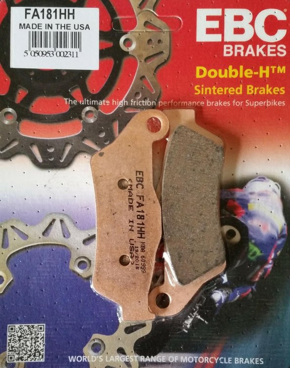 Ebc Fa181Hh 2020-2023 CF Moto 800MT Sport Uyumlu Arka Fren Balatası Sinterli Balata ürün görseli 1