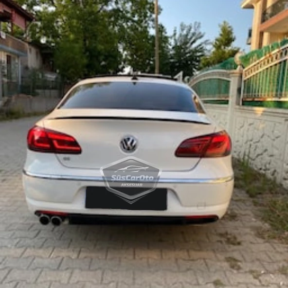 Volkswagen Passat CC 2009-2016 Bagaj Üstü Spoiler Çıtası Piano Black-Parlak Beyaz - 10