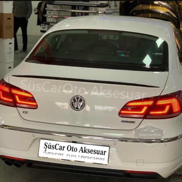 Volkswagen Passat CC 2009-2016 Bagaj Üstü Spoiler Çıtası Piano Black-Parlak Beyaz - 3
