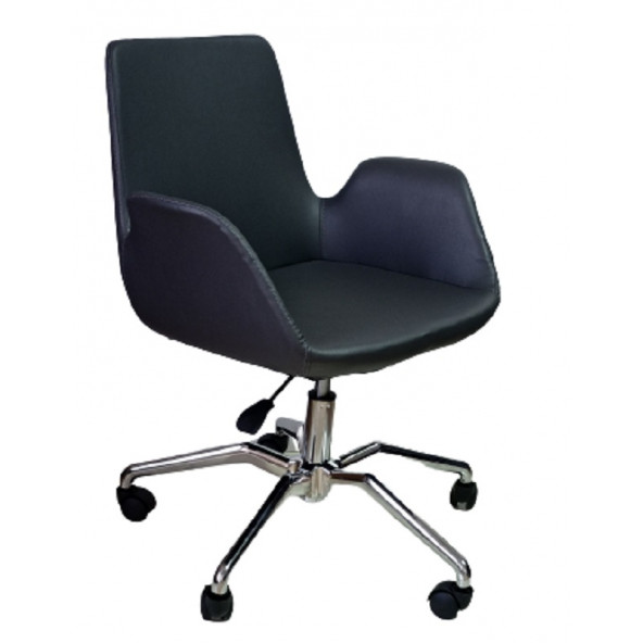 Bilgisayar Sandalyesi Örümcek Yıldız Ayaklı Antrasit Suni Deri ürün görseli