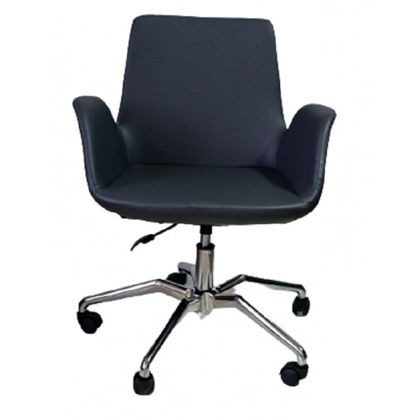 Bilgisayar Sandalyesi Örümcek Yıldız Ayaklı Antrasit Suni Deri - Resim 2