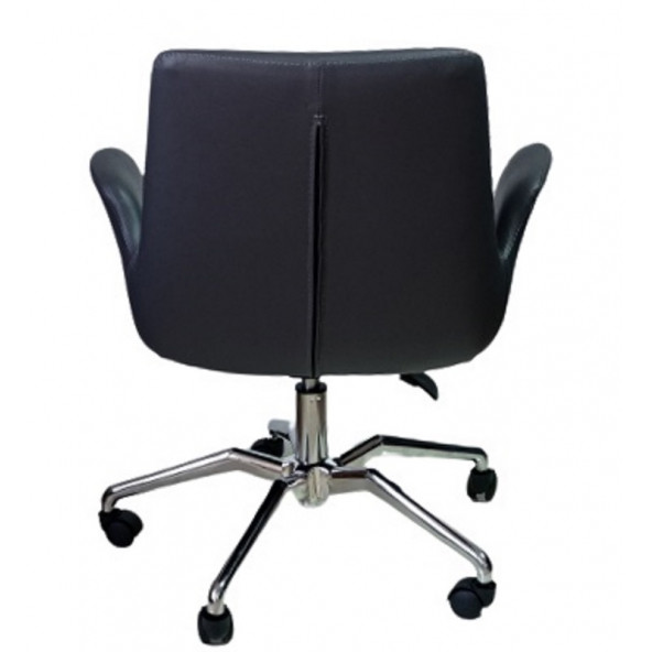 Bilgisayar Sandalyesi Örümcek Yıldız Ayaklı Antrasit Suni Deri - Resim 3