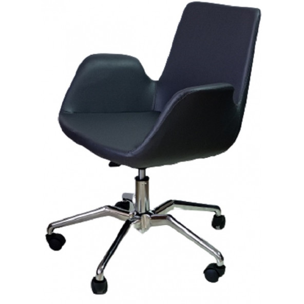 Bilgisayar Sandalyesi Örümcek Yıldız Ayaklı Antrasit Suni Deri - Resim 4