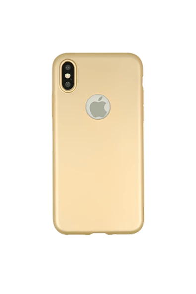 Apple iPhone X Premium Silikon Kılıf Gold