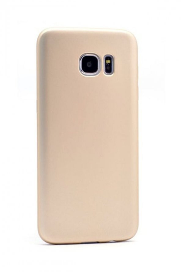 Samsung Galaxy S7 Edge Premium Silikon Kılıf Gold
