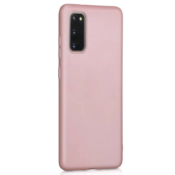 Samsung Galaxy S20 Plus  Premium Silikon Kılıf Rose Gold