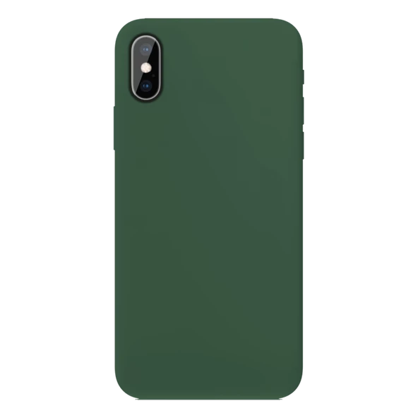 Apple iPhone XS İnce Mat Silikon Kılıf Haki - 2