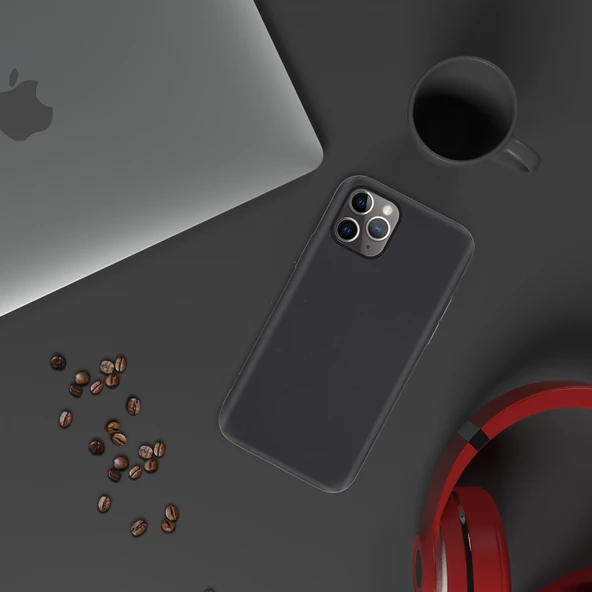 Apple iPhone 11 Pro İnce Mat Silikon Kılıf Siyah - 3