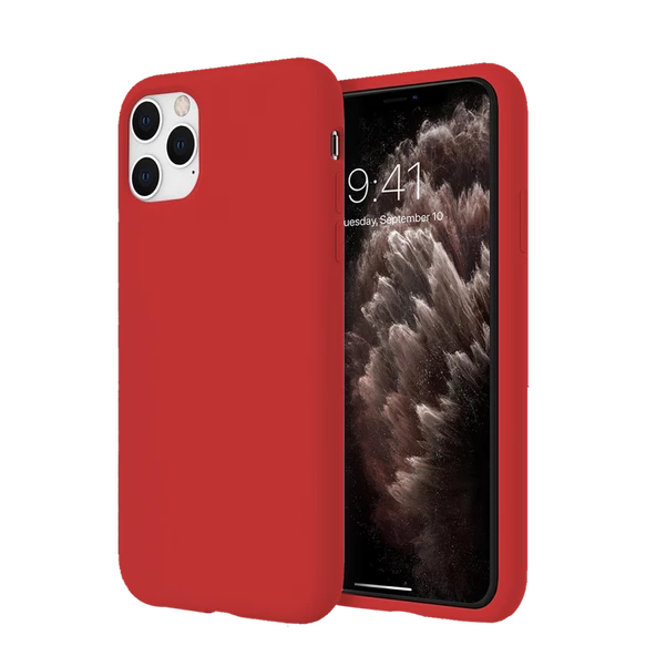 Apple iPhone 11 Pro İnce Mat Silikon Kılıf Kırmızı - 1