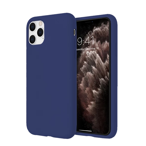 Apple iPhone 11 Pro İnce Mat Silikon Kılıf Lacivert - 1