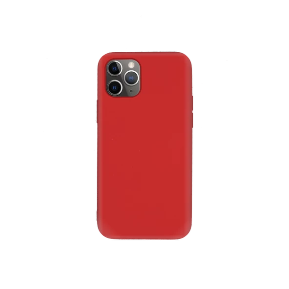 Apple iPhone 11 Pro İnce Mat Silikon Kılıf Kırmızı - 2