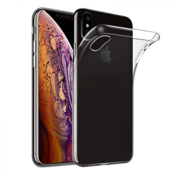 Apple iPhone XS Ultra İnce Silikon Kılıf Şeffaf