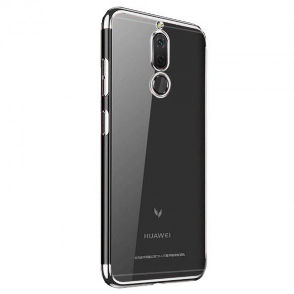 Huawei Mate 10 Lite Parlak Lazer Silikon Kılıf Gümüş