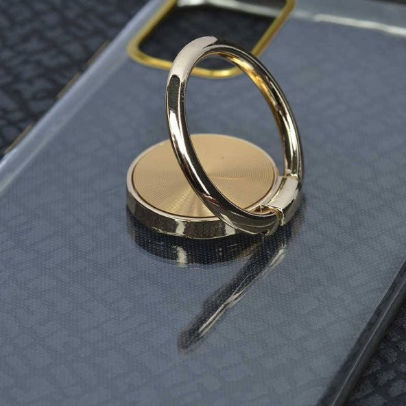 Samsung Galaxy M10 Platin Yüzüklü Silikon Kılıf Rose - 3