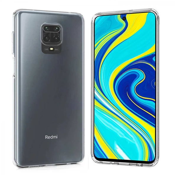 Xiaomi Redmi Note 9S 2.0 MM Korumalı Silikon Kılıf Şeffaf