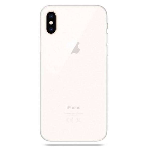 Apple iPhone X Transparent Slim Case Mat Şeffaf