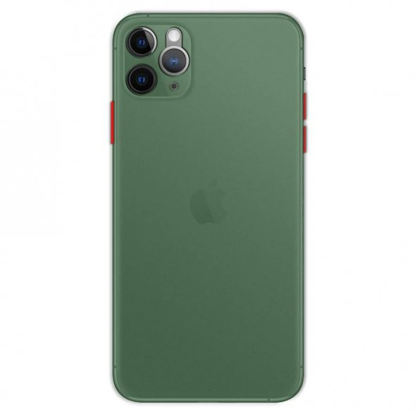 Apple iPhone 12 Pro 6.1'' Transparent Slim Case Yeşil