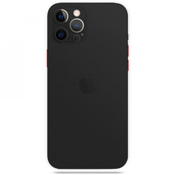 Apple iPhone 12 Pro 6.1'' Transparent Slim Case Siyah