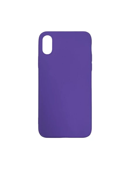 Apple iPhone XS Max İnce Mat Silikon Kılıf Mor