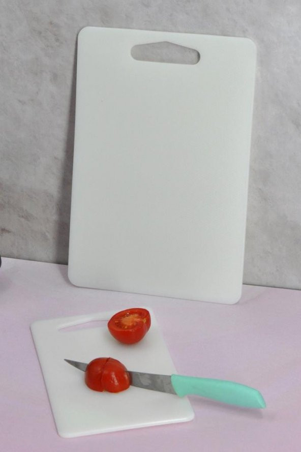 Kesme Tahtası Plastik 2li Beyaz