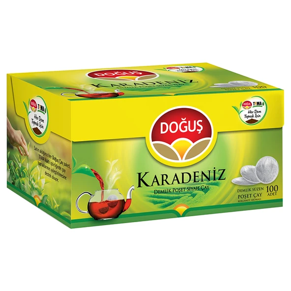Doğuş Karadeniz Demlik Poşet Bergamot Aromalı Çay 100X3.2 Gr - 1