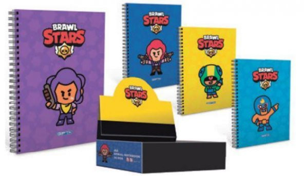 Gıpta Brawl Star Spiralli A6 Karton Kapak Defter