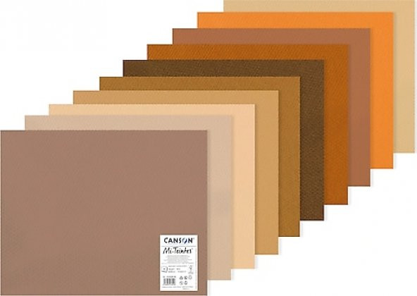 Canson Fon Kartonu (Dokulu) Mı-Teıntes 50x65 160 GR Kahverenk 340-10-LI-PKT