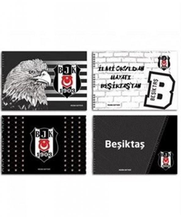 Mor Hazır Kaplık Defter Kabı Beşiktaş PP Metalize A4-25-LI-PKT