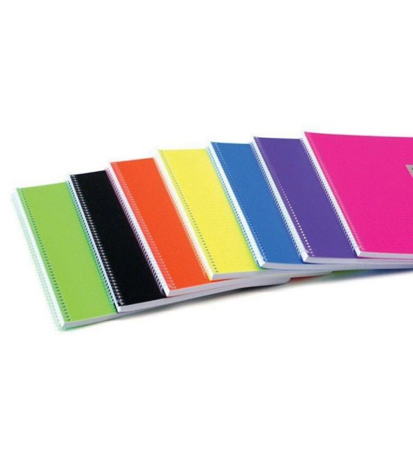 Komeks Spiralli Defter Plastik Kapak Kareli 144 YP A4 144/4 SA4-6 LI PAKET-6-LI-PKT
