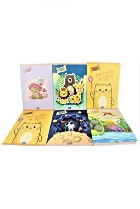 Gıpta Fırst Tel Dikiş Karton Kapak Defter A4 40 YP Kareli 5021-12 Lİ PAKET-12-LI-PKT