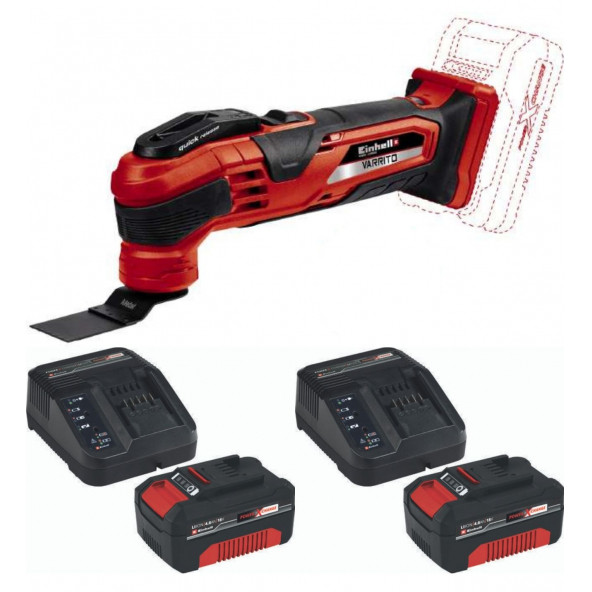 Einhell Varrito 2x4.0ah Çift Akülü Raspalama Makinesi