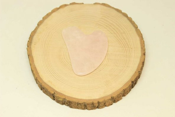 Pembe Kuvars Taşı Gua Sha (Yüz Masaj Taşı) - Resim 2
