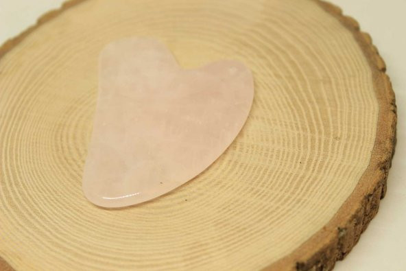 Pembe Kuvars Taşı Gua Sha (Yüz Masaj Taşı) - Resim 3
