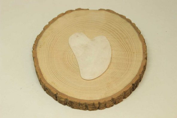 Kristal Kuvars Taşı Gua Sha (Yüz Masaj Taşı) - Resim 3