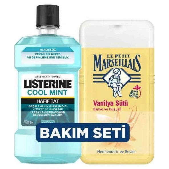 Listerine Cool Mint 250ML + Le Petit Vanilya Duş Jeli 250ML Set