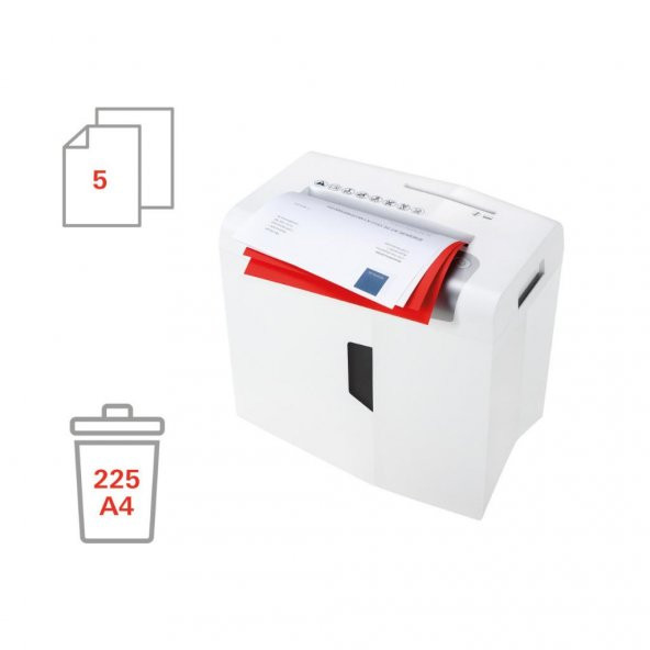 HSM SHREDSTAR X5 Evrak İmha Makinesi / Kağıt Kırpma Makinesi - CD İmha Makinesi - Çapraz kesim 4,5x30 mm - 18lt - 3